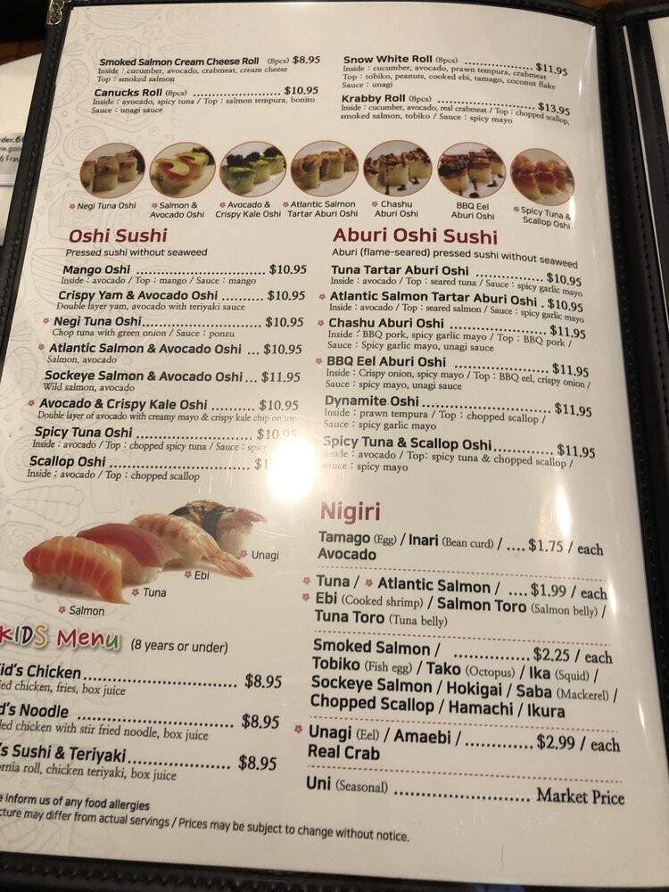 Good Sushi - Vancouver, BC menu_pic