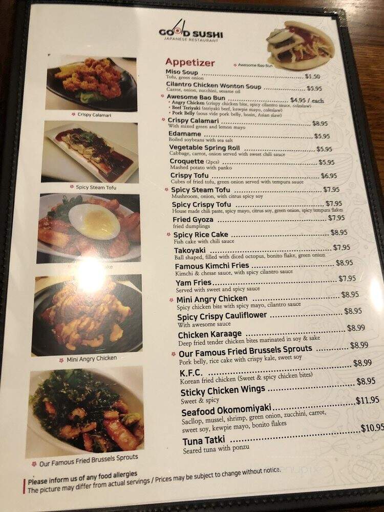Good Sushi - Vancouver, BC menu_pic