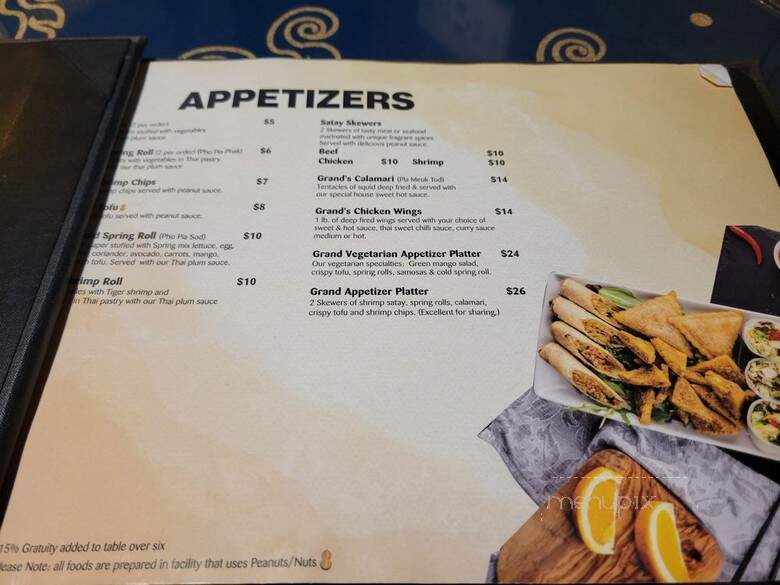 ThairoomGrand - Toronto, ON menu_pic