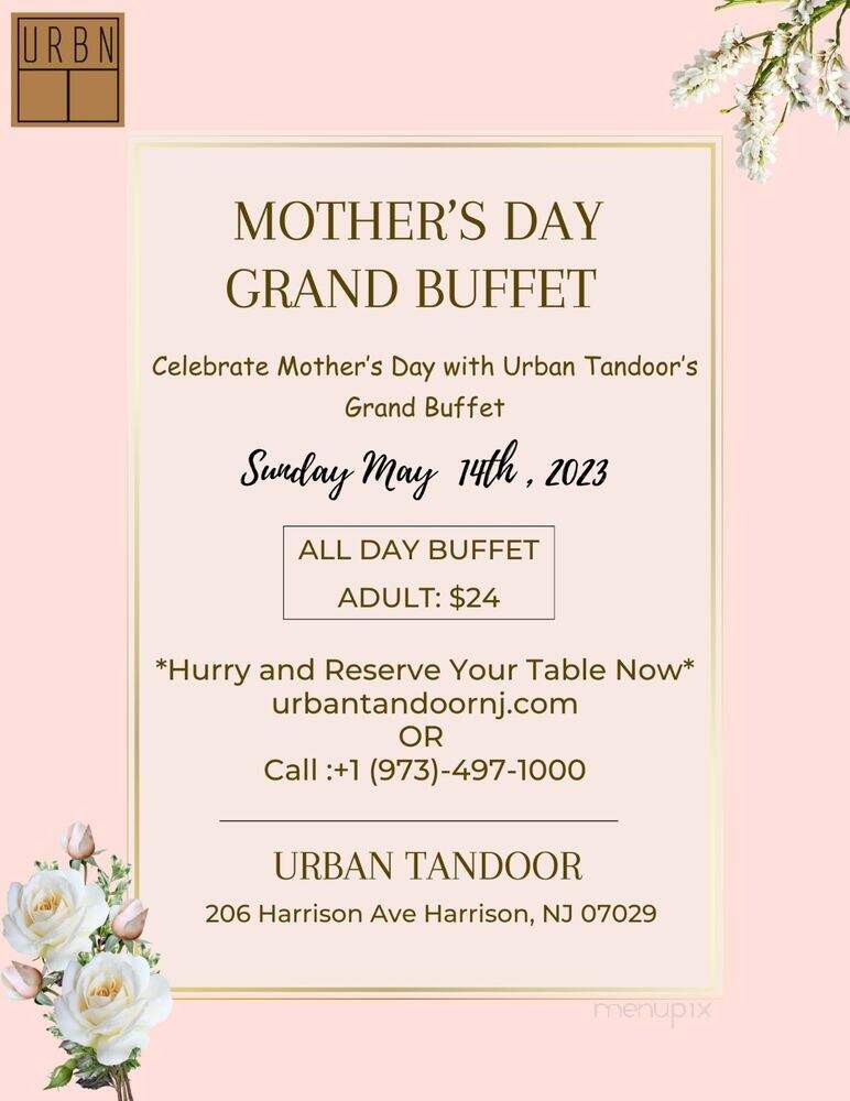 Urban Tandoor - Harrison, NJ menu_pic
