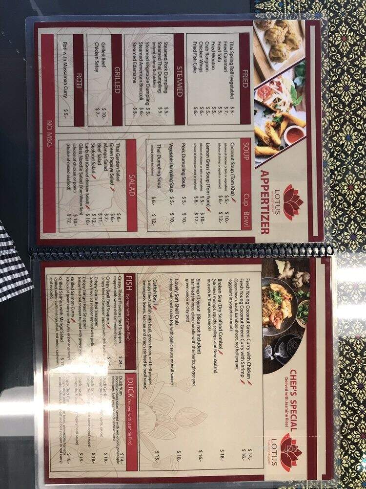 Lotus Thai Restaurant - Oklahoma City, OK menu_pic