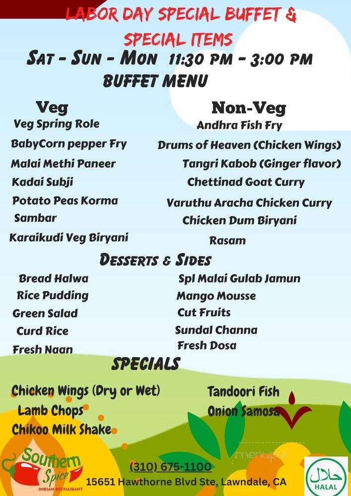 Southern Spice - Lawndale, CA menu_pic