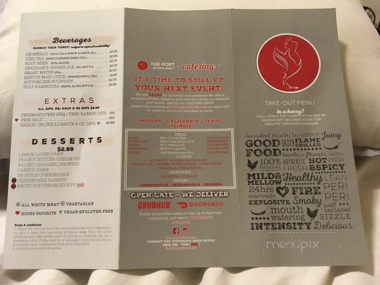The Port of Peri Peri - Frisco, TX menu_pic