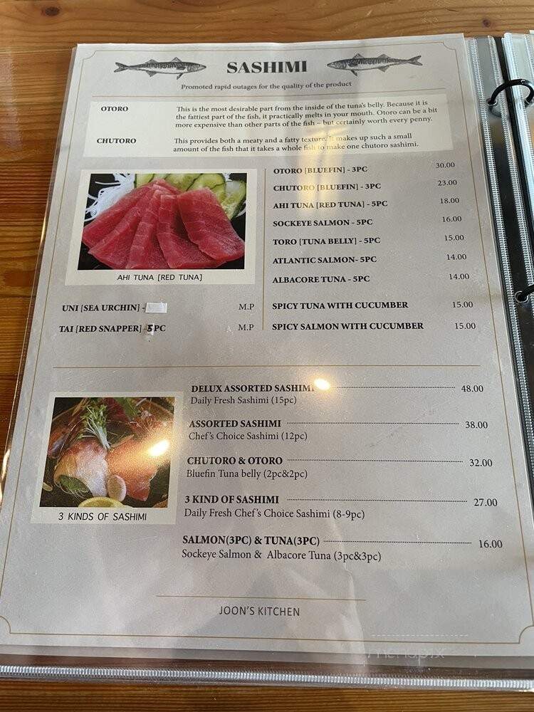 Joon's Kitchen - Vancouver, BC menu_pic