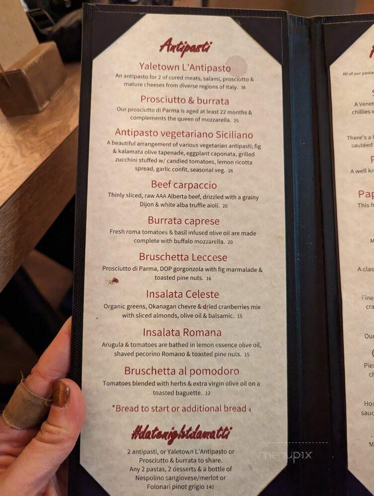 Robba da Matti West End - Vancouver, BC menu_pic