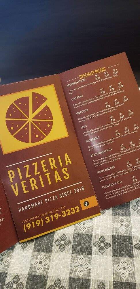 Pizzeria Veritas - Cary, NC menu_pic