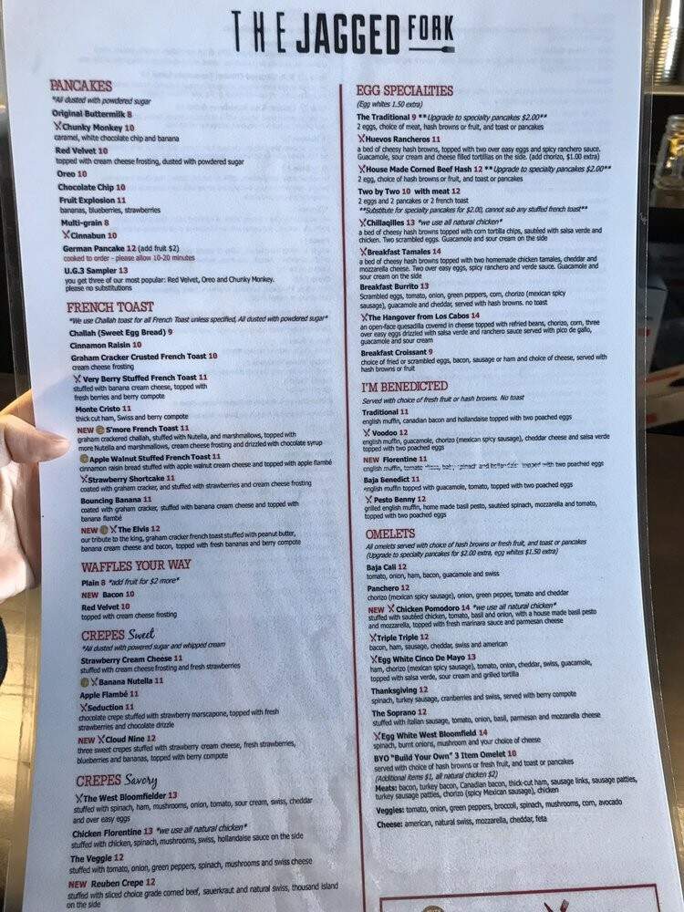 The Jagged Fork - West Bloomfield Township, MI menu_pic