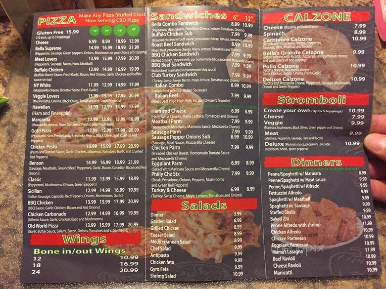 Bella Pizza - Glendale, AZ menu_pic