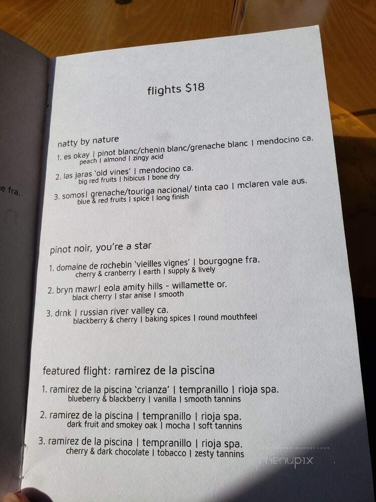 Neighborhood Cellar - Dallas, TX menu_pic