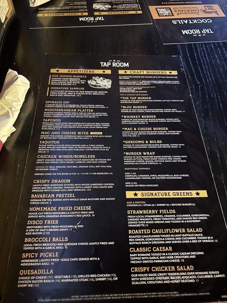 Tap Room - Bay Shore, NY menu_pic