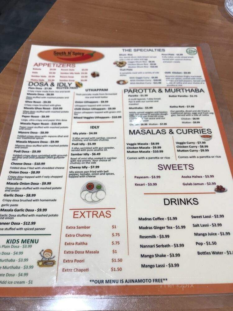 South N' Spicy - Mississauga, ON menu_pic