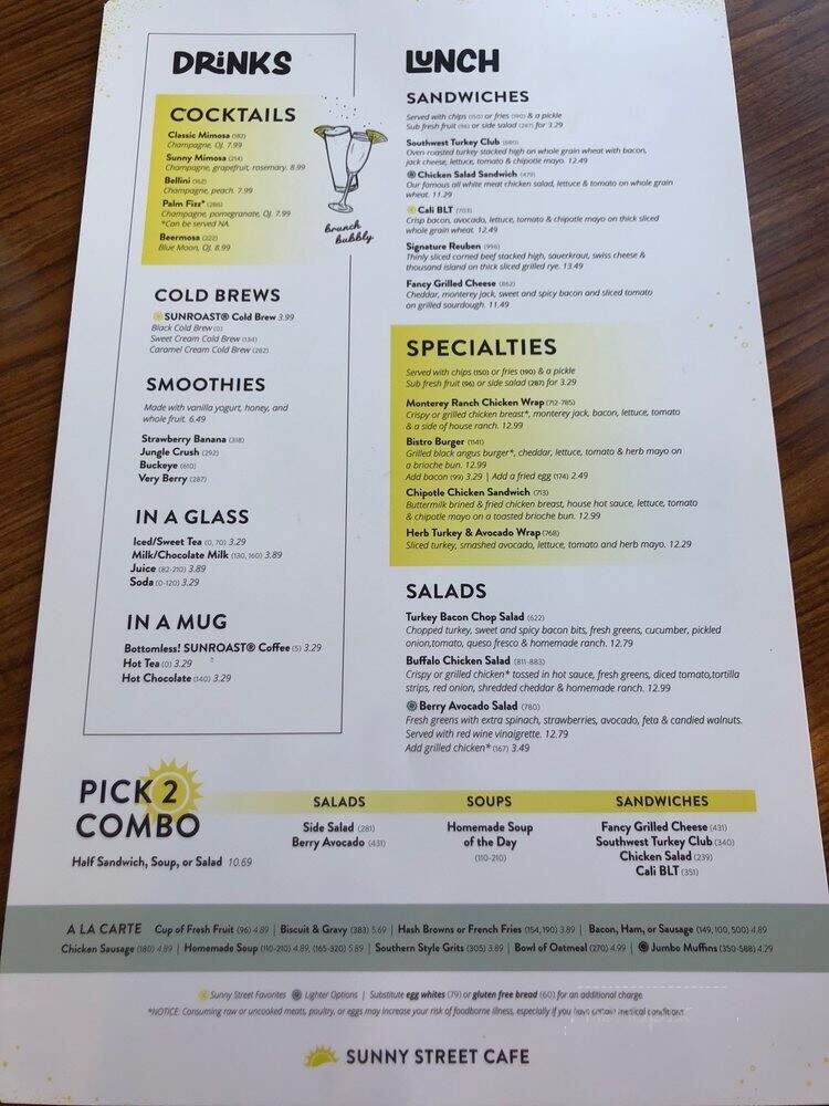 Sunny Street Cafe - Des Peres, MO menu_pic