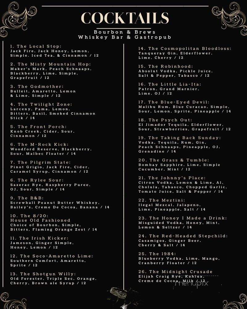 Bourbon & Brews - Merrick, NY menu_pic