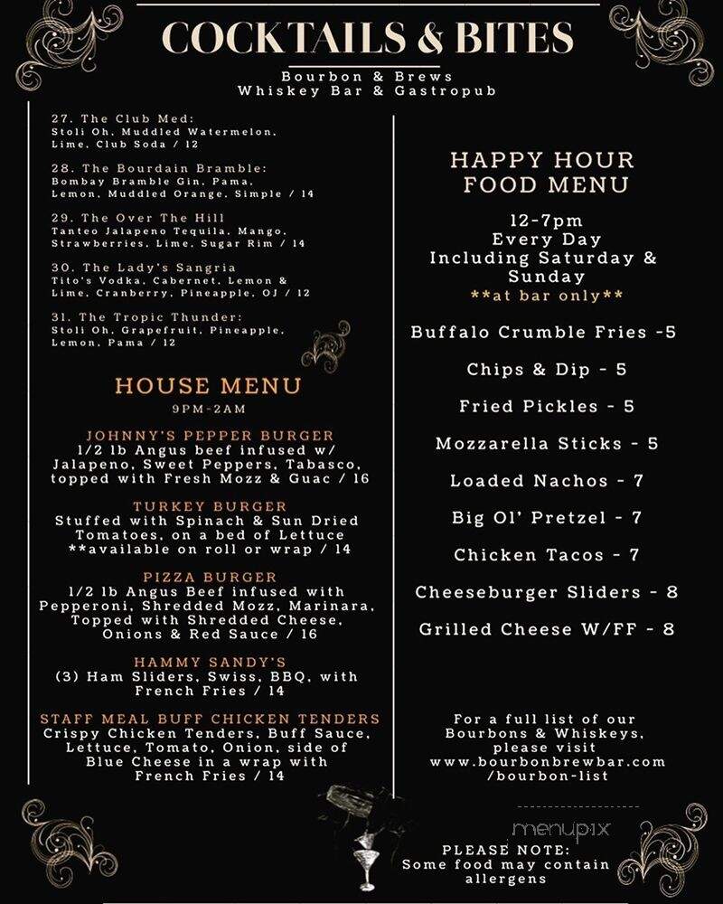 Bourbon & Brews - Merrick, NY menu_pic