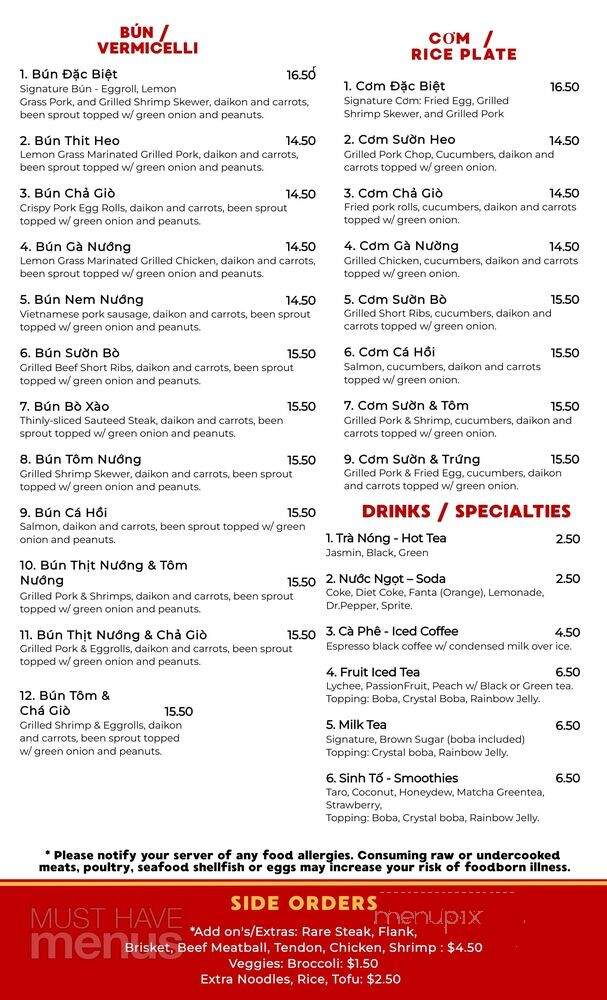 Hot Spring Pho - Idaho Falls, ID menu_pic