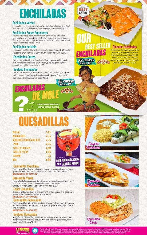 La Hacienda Mexican Restaurant - Charleston, SC menu_pic