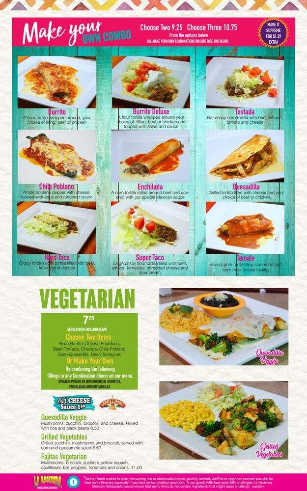 La Hacienda Mexican Restaurant - Charleston, SC menu_pic