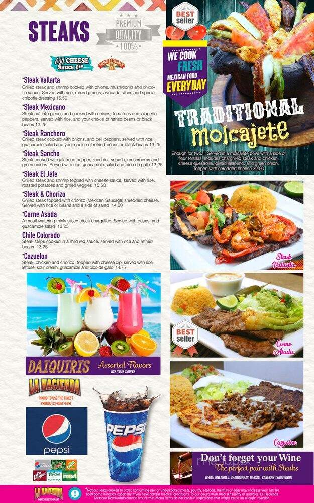 La Hacienda Mexican Restaurant - Charleston, SC menu_pic
