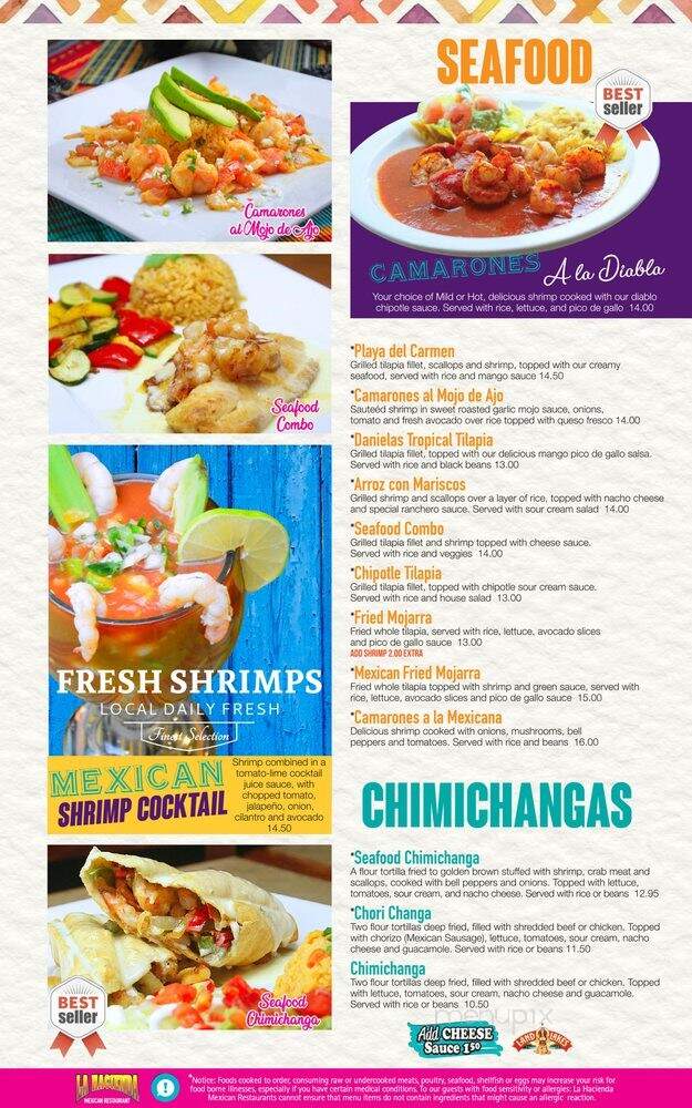 La Hacienda Mexican Restaurant - Charleston, SC menu_pic