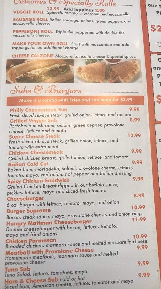 NYC PIZZA & SUBS - Rockville, MD menu_pic
