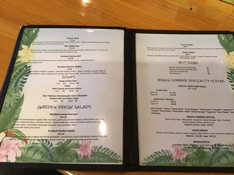Beach Comber Bar & Grill - Seattle, WA menu_pic