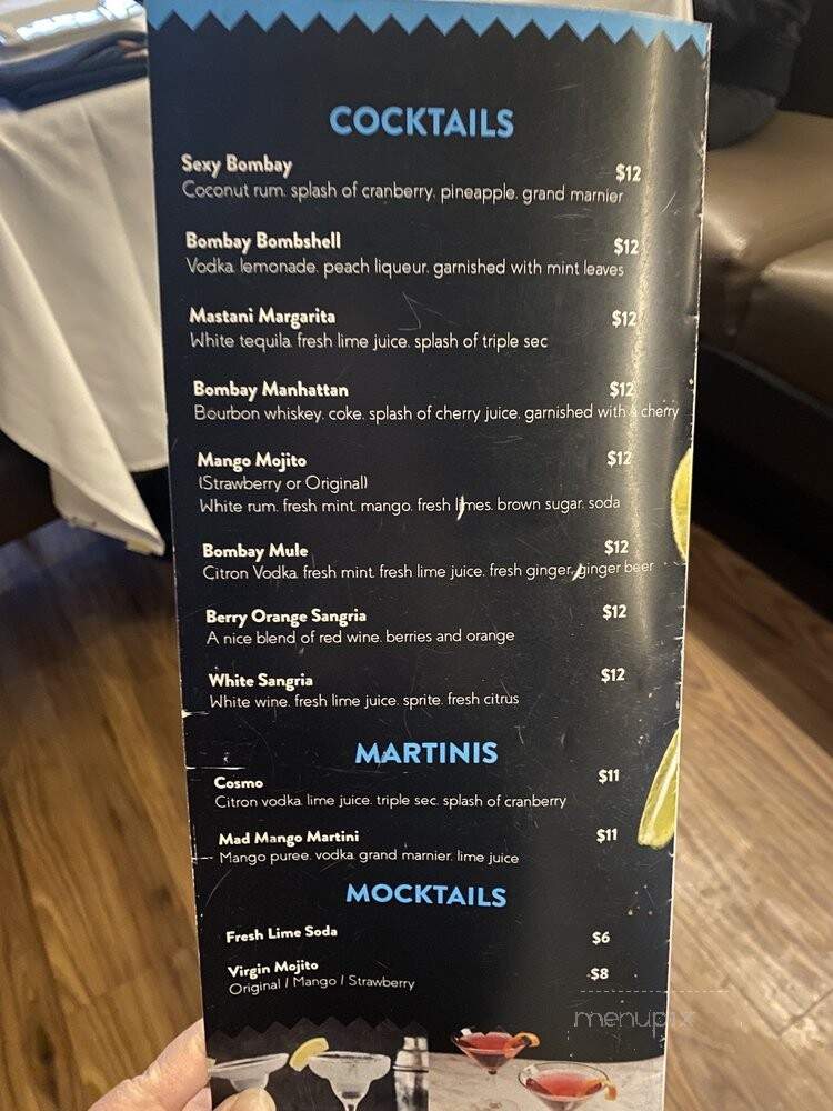 Bombay Kitchen and Bar - Vancouver, BC menu_pic
