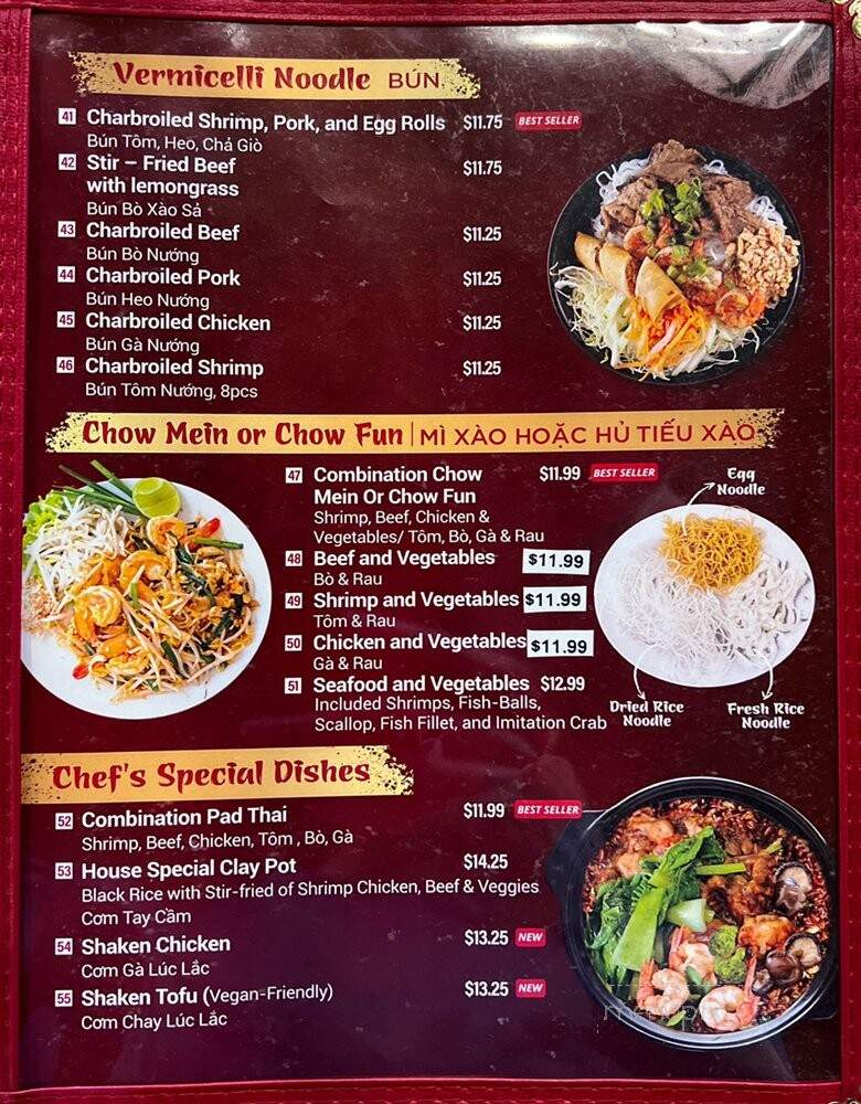 The Chef's Pho - Ontario, CA menu_pic