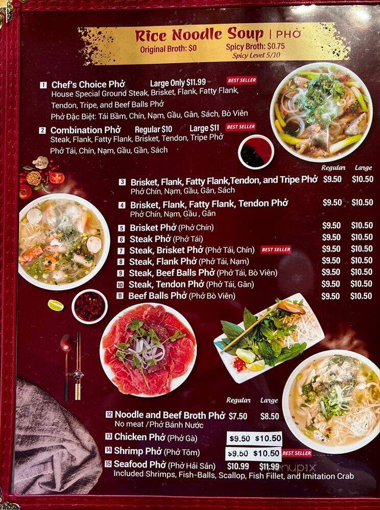 The Chef's Pho - Ontario, CA menu_pic