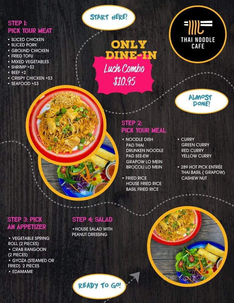 Thai Noodle Cafe - Belmont, MA menu_pic