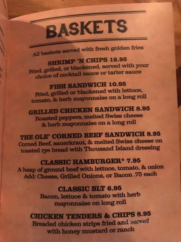 The Ole' Irish Pub - Myrtle Beach, SC menu_pic