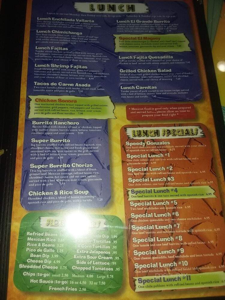 El Maguey Mexican Grill & Bar - Ames, IA menu_pic