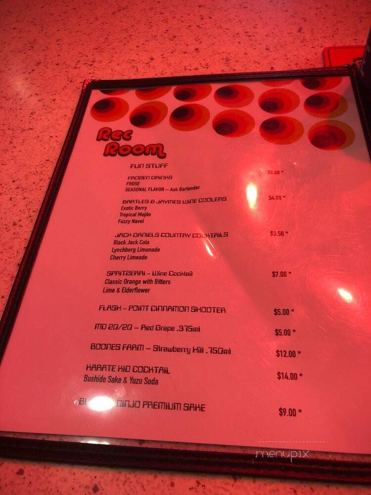 Rec Room - Jacksonville, FL menu_pic