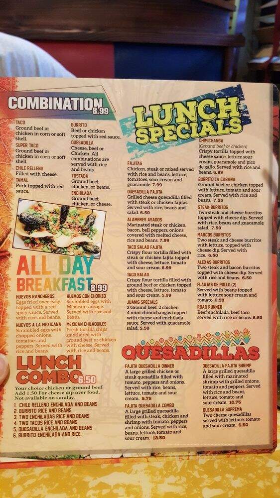 LaCabana Bar and Grill - Des Moines, IA menu_pic