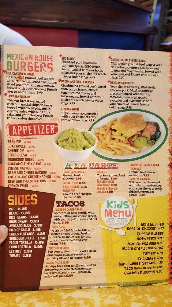 LaCabana Bar and Grill - Des Moines, IA menu_pic