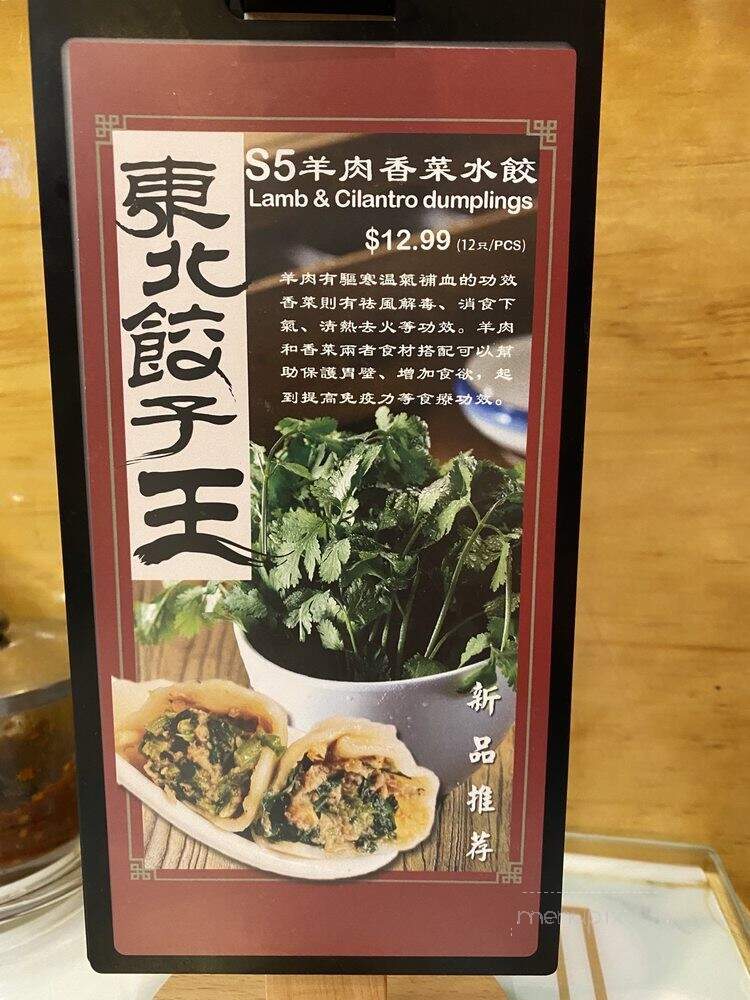 The Dumpling King - Markham, ON menu_pic