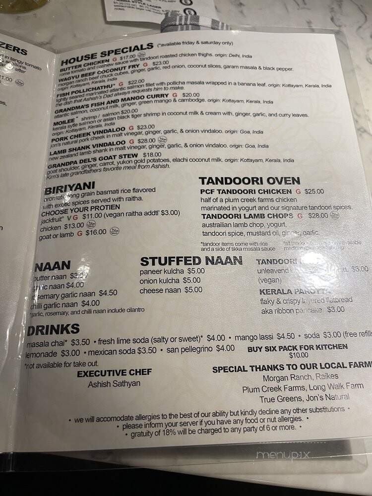 Kinaara - Omaha, NE menu_pic