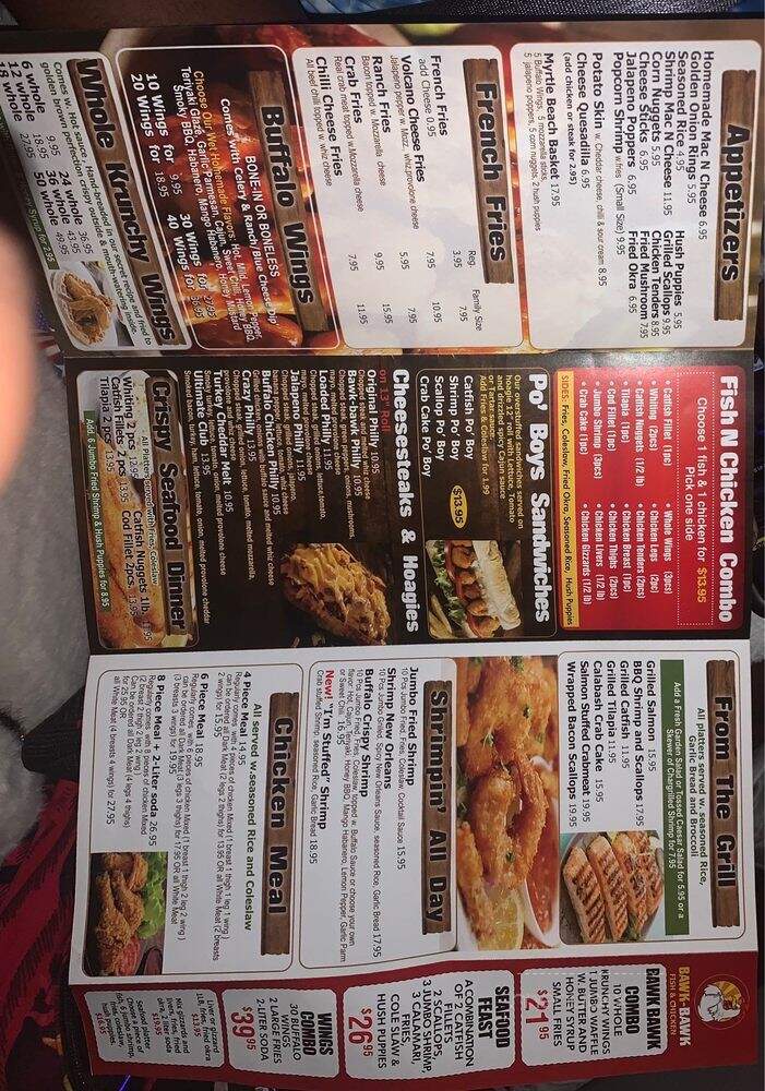Bawk-Bawk - Myrtle Beach, SC menu_pic