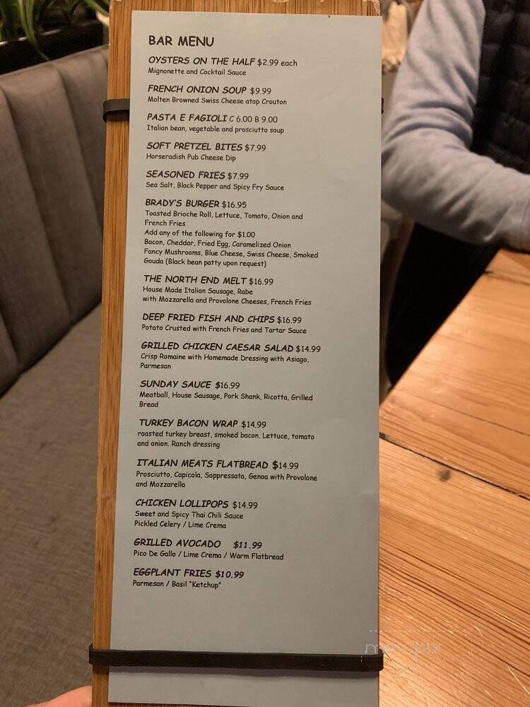 Brady's - Leominster, MA menu_pic
