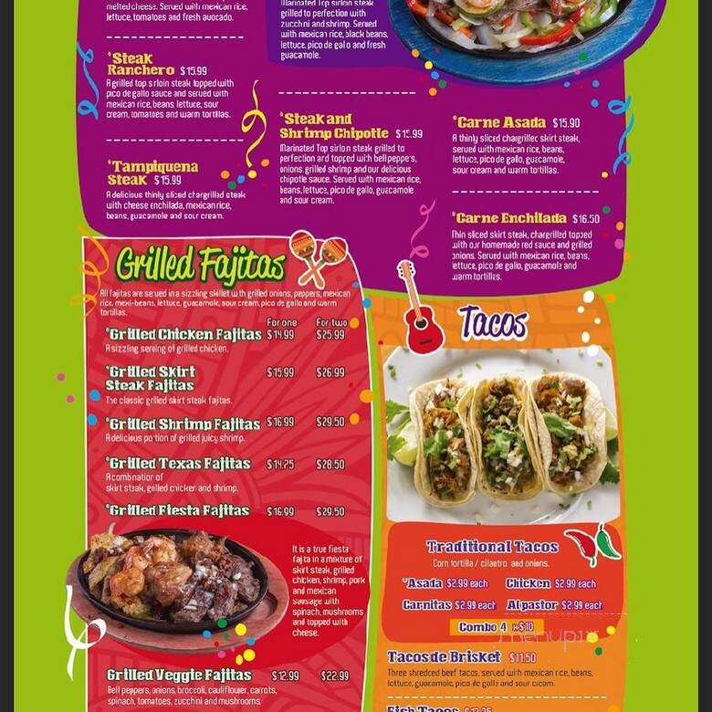 Fiesta Mexican Cuisine - Matthews, NC menu_pic