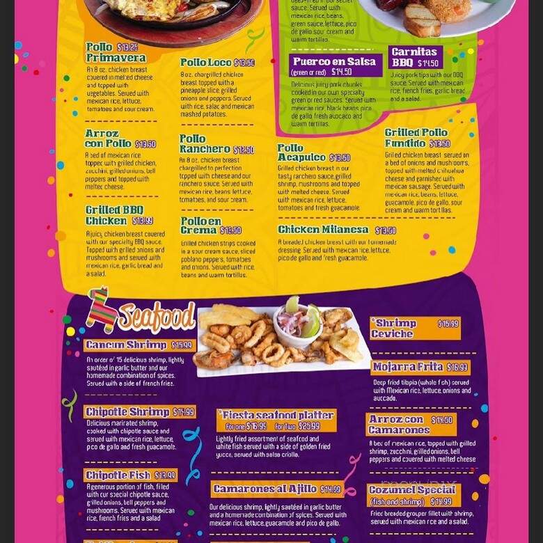 Fiesta Mexican Cuisine - Matthews, NC menu_pic