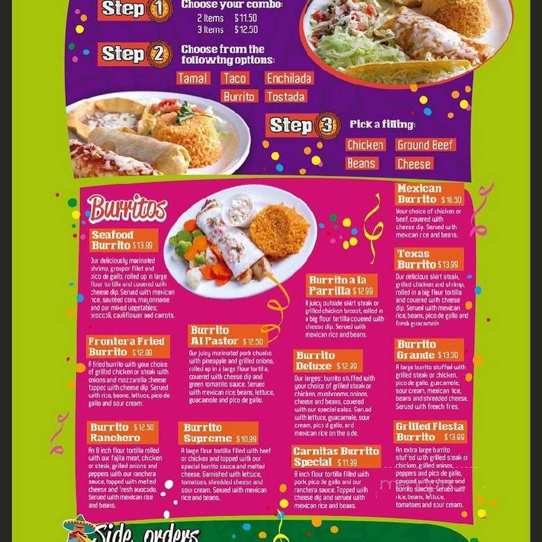 Fiesta Mexican Cuisine - Matthews, NC menu_pic