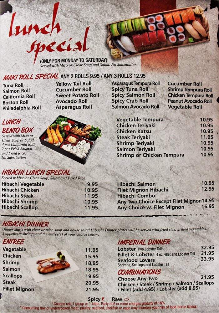 Takashi Bistro - Memphis, TN menu_pic