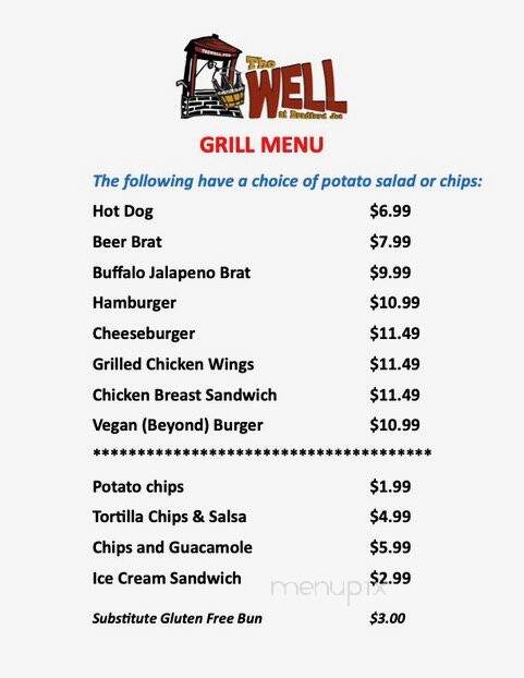 The Well at Bradford Junction - Conifer, CO menu_pic