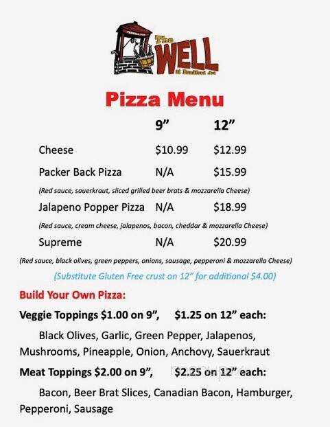 The Well at Bradford Junction - Conifer, CO menu_pic