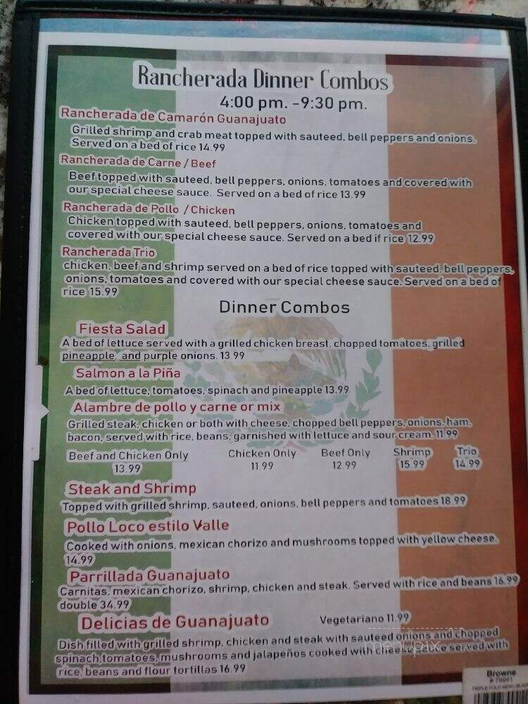 Caminos De Guanajuato - Texarkana, AR menu_pic