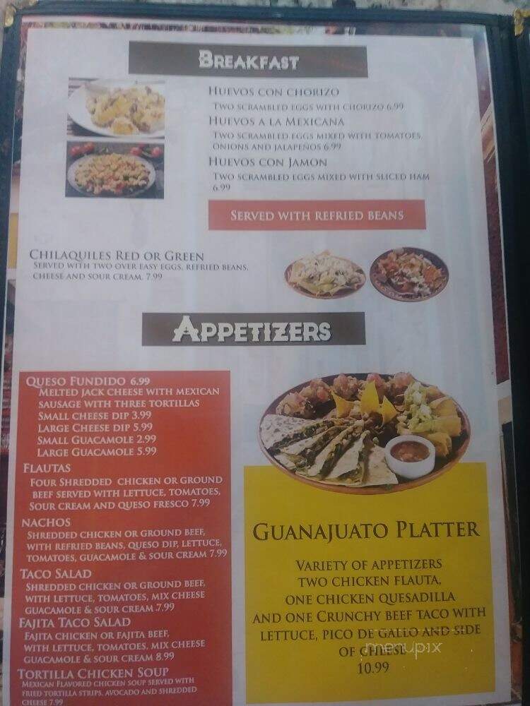 Caminos De Guanajuato - Texarkana, AR menu_pic