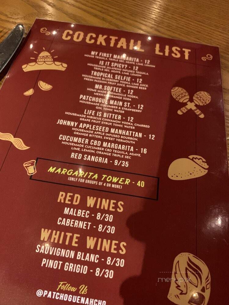 Nahcho Papi - Patchogue, NY menu_pic