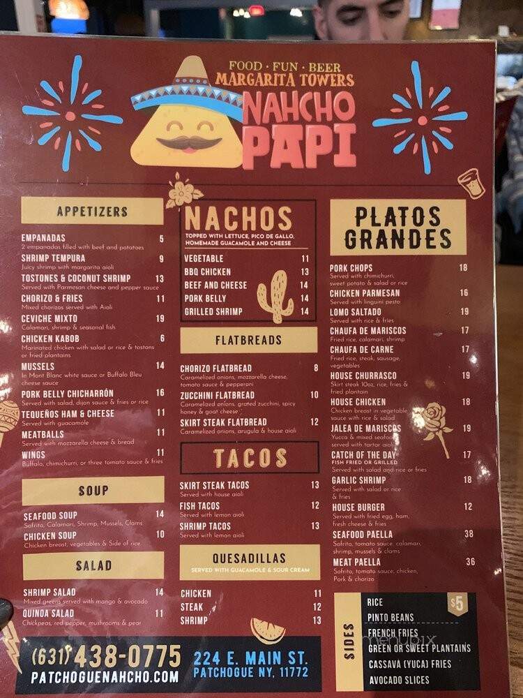 Nahcho Papi - Patchogue, NY menu_pic