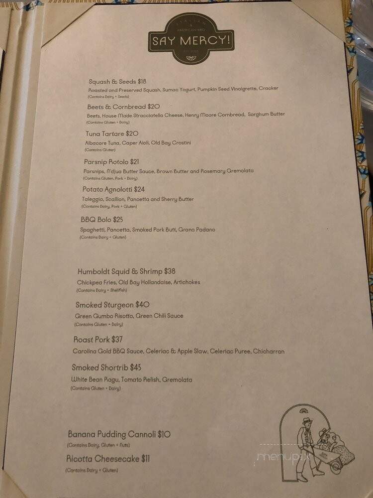 Say Mercy - Vancouver, BC menu_pic