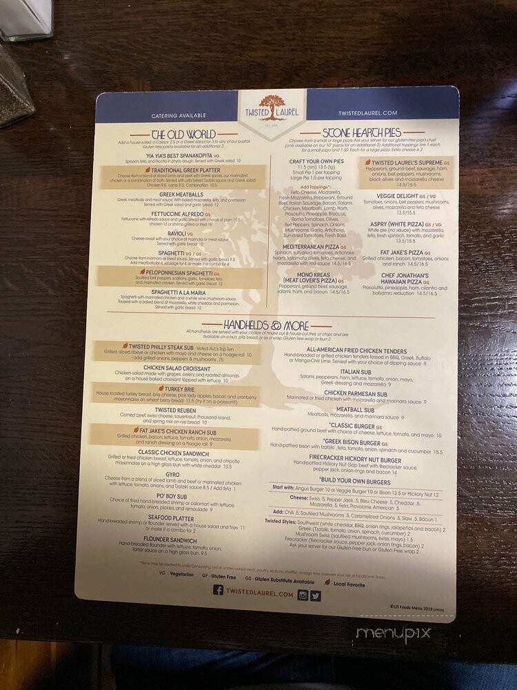 Twisted Laurel - Asheville, NC menu_pic